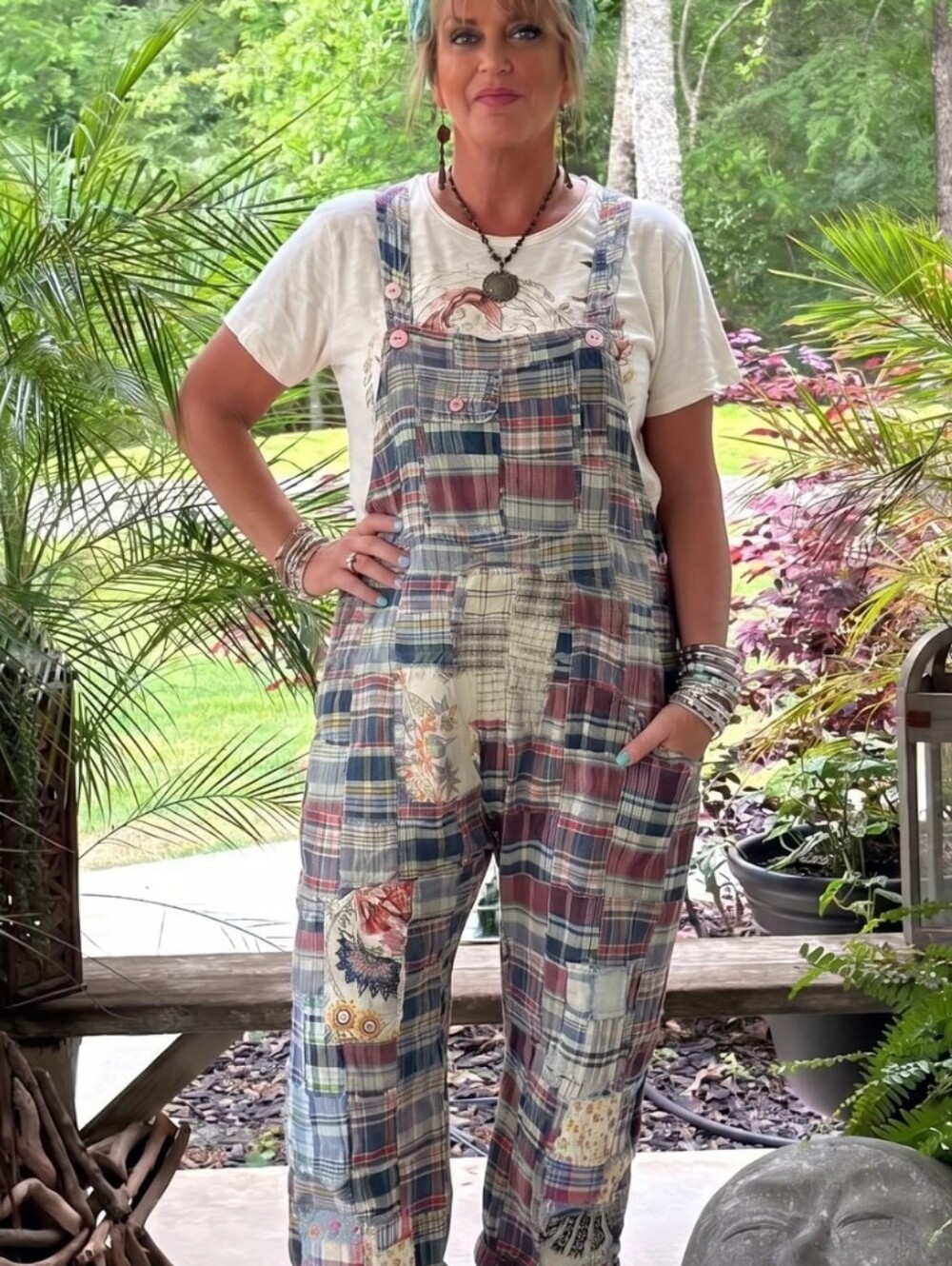 🔥BRAND NEW Travels Await Overalls - Blue Plaid - Jaded Gypsy